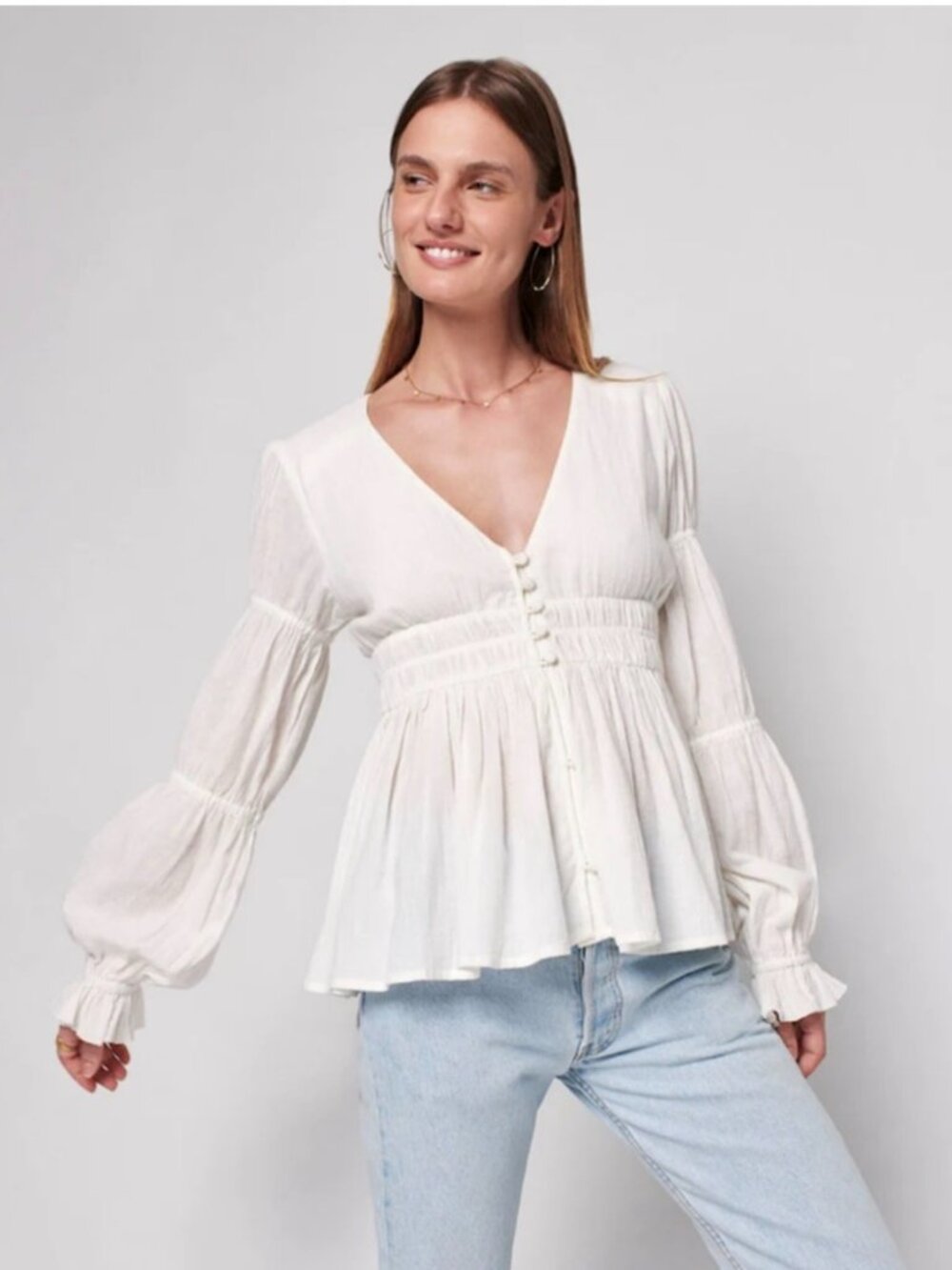 Faherty Colette Cotton Blouse